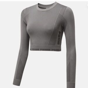 NWT Puma Cropped Gray Long Sleeve